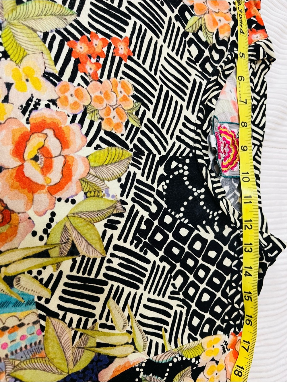 Floral-Print Black Long Sleeve Tee by Jonny Was - Picture 6 of 8